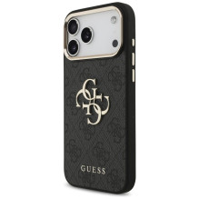 GUESS dėklas, skirtas IPHONE 18 Pro Max / 17 Pro Max GUE005594 (su dideliu 4G klasikiniu logotipu), juodai auksinis GUESS dėklas, skirtas IPHONE 18 Pro Max / 17 Pro Max GUE005594 (su dideliu 4G klasikiniu logotipu), juodai auksinis