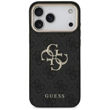 GUESS dėklas, skirtas IPHONE 18 Pro Max / 17 Pro Max GUE005594 (su dideliu 4G klasikiniu logotipu), juodai auksinis GUESS dėklas, skirtas IPHONE 18 Pro Max / 17 Pro Max GUE005594 (su dideliu 4G klasikiniu logotipu), juodai auksinis