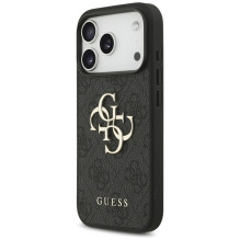 GUESS dėklas, skirtas IPHONE 18 Pro / 17 Pro GUE005603 ( 4G PU didelis logotipas) juodas GUESS dėklas, skirtas IPHONE 18 Pro / 17 Pro GUE005603 ( 4G PU didelis logotipas) juodas