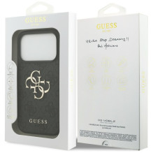 GUESS dėklas, skirtas IPHONE 18 Pro / 17 Pro GUE005603 ( 4G PU didelis logotipas) juodas GUESS dėklas, skirtas IPHONE 18 Pro / 17 Pro GUE005603 ( 4G PU didelis logotipas) juodas