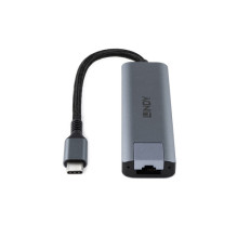 LINDY USB 3.2 Gen 2 Tips C centrmezgls ar Gigabit Ethernet