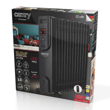 Elektrinis alyvos šildytuvas su nuotolinio valdymo pultu CAMRY CR 7814 13 briaunų, 2500 W, juodas