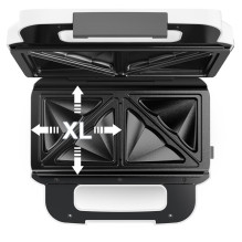 „Tefal Snack XL SW7011“ sumuštinių keptuvė, 850 W, balta, nerūdijantis plienas