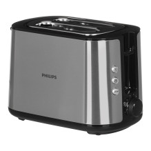 „Philips Viva Collection HD2650/90“ skrudintuvas, 2 griežinėliai, 950 W, juodas, nerūdijantis plienas „Philips Viva Collection HD2650/90“ skrudintuvas, 2 griežinėliai, 950 W, juodas, nerūdijantis plienas