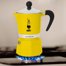 Kavos virimo aparatas BIALETTI RAINBOW 6TZ 300 ml Geltonas Kavos virimo aparatas BIALETTI RAINBOW 6TZ 300 ml Geltonas