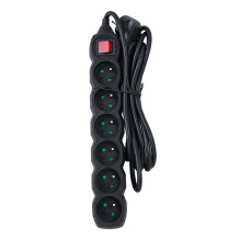 Esperanza ELK218K Power strip 6GN / 3M Black Esperanza ELK218K Power strip 6GN / 3M Black