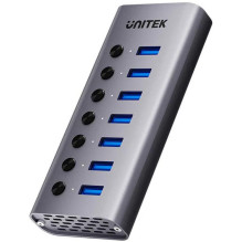 USB-A 3.0 5 Gbps šakotuvas su 7-in-1 jungikliu Unitek H1314A01-EU USB-A 3.0 5 Gbps šakotuvas su 7-in-1 jungikliu Unitek H1314A01-EU