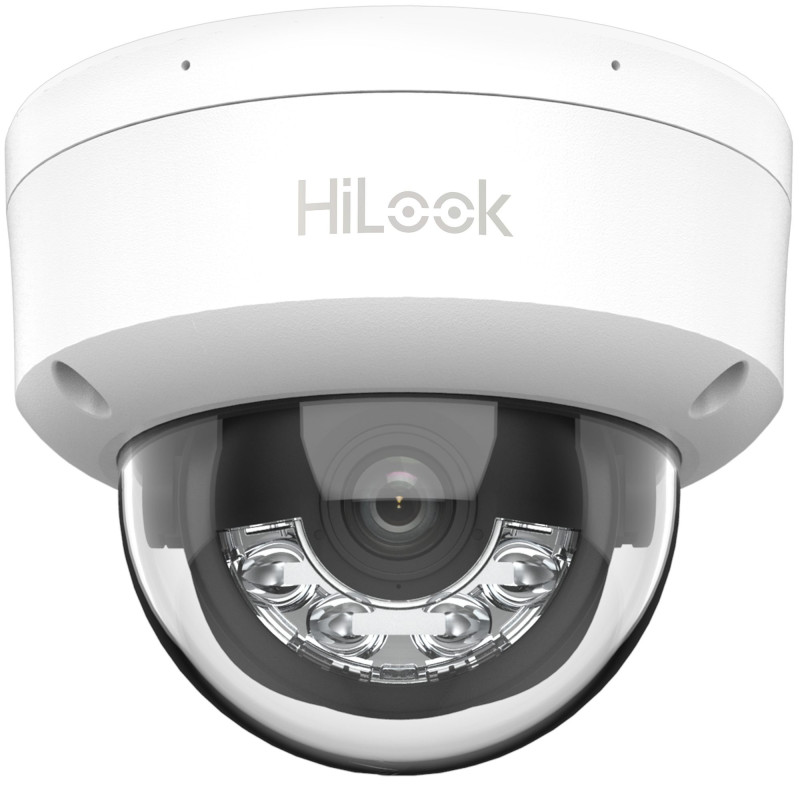 HiLook dome IPC-D120HA-LU F2.8 (white, 2 MP, 30 m IR, 30 m LED, Hybrid Light)