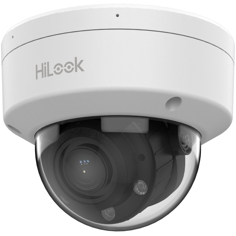 HiLook dome IPC-D620HA-LZU F2.8-12 (balta, 2 MP, 30 m. IR, 30 m. LED, Hybrid Light)