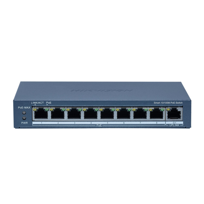 9-port, 8-PoE switch Hikvision DS-3E1309P-EI(B)