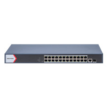 26 prievadų, 24 PoE prievadų komutatorius Hikvision DS-3E1526P-EI / M (valdomas, 1xSFP)
