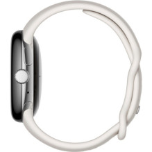 Google „Pixel Watch LTE“ 41mm Poliruotas Silver / Sportinis dirželis, kreidos spalvos