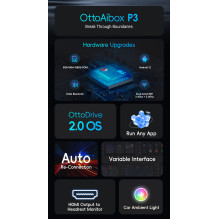 Belaidis CarPlay / Android Auto adapteris Ottocast OttoAiBox P3 juodas PCS46 Belaidis CarPlay / Android Auto adapteris Ottocast OttoAiBox P3 juodas PCS46