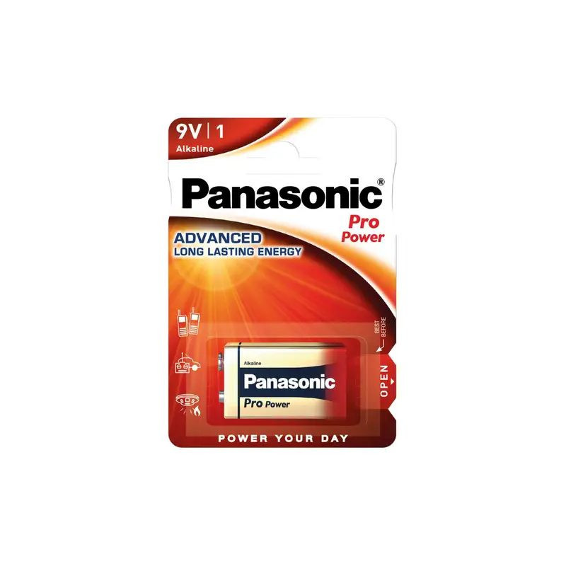 Baterija Panasonic Alkaline 6LR61 / 6LF22 / 9V Krona (1 vnt.)