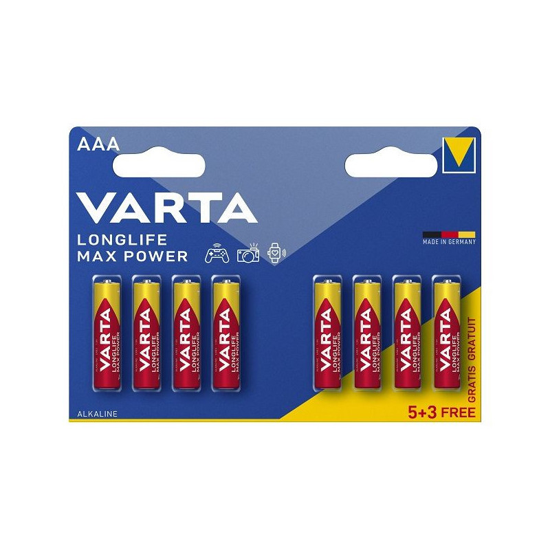 Baterija VARTA Alkaline Max Power LR03 / AAA (8 vnt.)