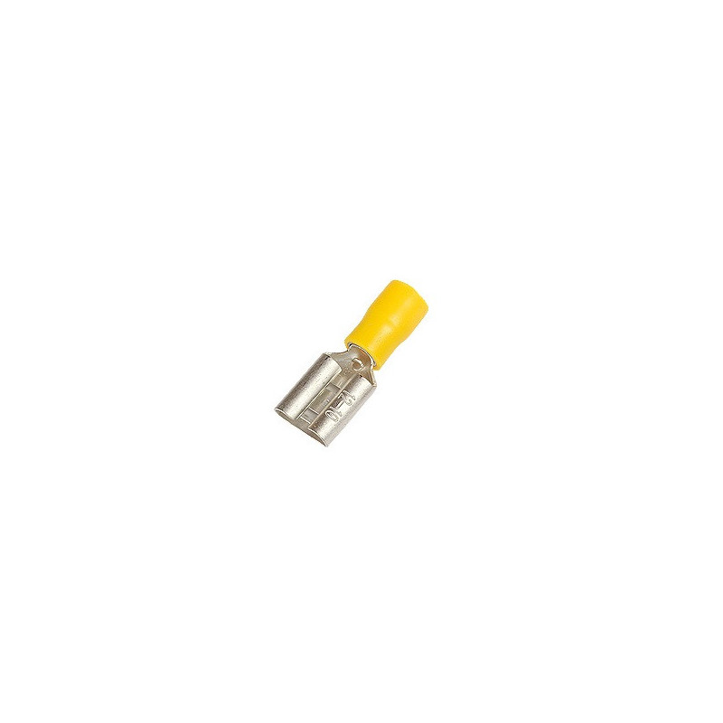 AFH-6/6.3 insulated plug socket (6mm², yellow)