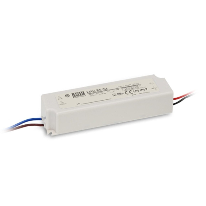 Impulsinis maitinimo šaltinis LED 24V 36W 1.5A, IP67, MEAN WELL LPV-35-24