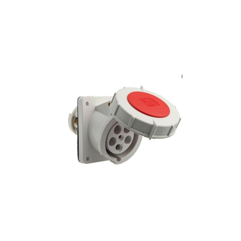 Industrial recessed socket Pawbol B.1054 (63A, 5P, 400V, IP67)