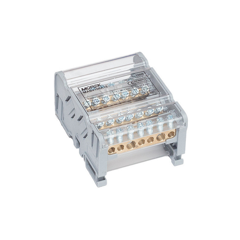 MAB100A-7 paskirstymo gnybtas 4P 2x25 + 5x6mm² Ipk 20 kA
