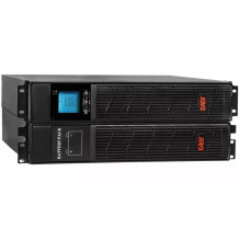 Komplektas EAST UPS 2000VA / 1800W Rack / Tower, EPO, LCD + išorinis baterijų paketas 4x9Ah / 12V