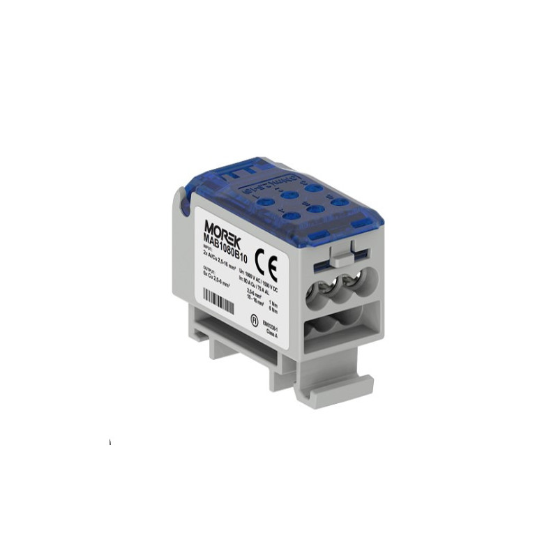 Paskirstymo gnybtas Morek OJL80A (mėlynas) MAB1080B10