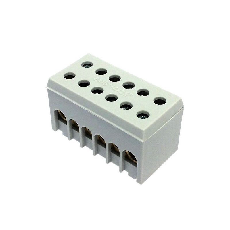 Fazinis gnybtas 2p A6H-2 Morek MAD2006A15 (pilkas, 6x16 mm2, Cu)