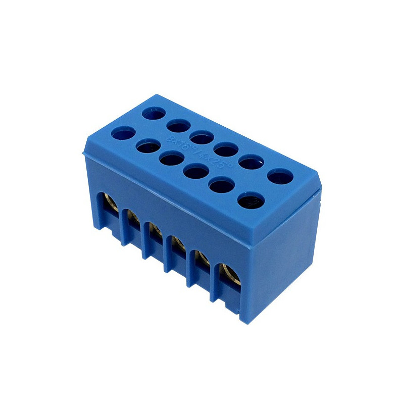 Fazinis gnybtas 2p A6H-2 Morek MAD2006N15 (mėlyna, 6x16 mm2, Cu)
