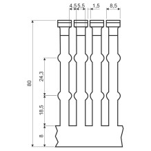 Plastikinis perforuotas kanalas Kopos RK 40X80_LD (pilkas, 40x80mm, 2m)