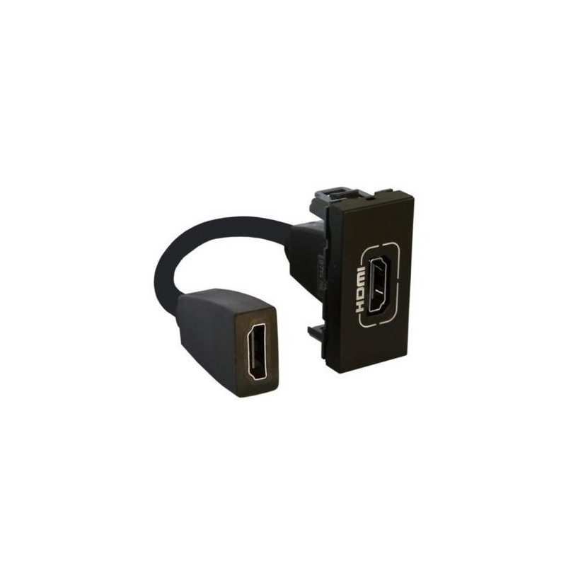 HDMI 1.4 modular socket Legrand Mosaic 079478L (flush, black)