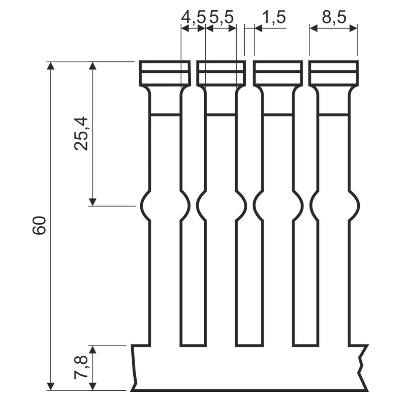 Plastikinis perforuotas kanalas Kopos RK 100X60_LD (pilkas, 100x60mm, 2m)
