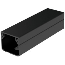 Cable tray Kopos LHD 40X40_FD (black, 40×40 mm, 2 m, UV resistant, with protective film)