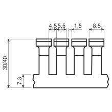 Plastic perforated channel RK 30X40_LD, gray, 30x40mm, L-2m, 30 pcs.