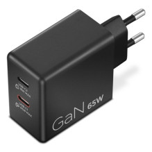 Lenovo Dual USB-C 65W GaN Charger Universal Black AC Indoor Lenovo Dual USB-C 65W GaN Charger Universal Black AC Indoor