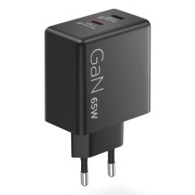 Lenovo Dual USB-C 65W GaN Charger Universal Black AC Indoor Lenovo Dual USB-C 65W GaN Charger Universal Black AC Indoor