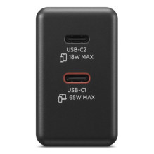 Lenovo Dual USB-C 65W GaN Charger Universal Black AC Indoor Lenovo Dual USB-C 65W GaN Charger Universal Black AC Indoor