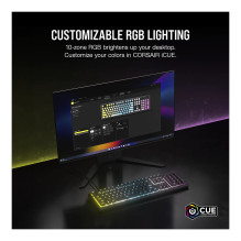 K55 Core RGB gaming keyboard black - membrane gaming keyboard with 10-zone RGB lighting K55 Core RGB gaming keyboard black - membrane gaming keyboard with 10-zone RGB lighting