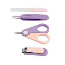 Kūdikių Nagų Priežiūros Rinkinys - Momini Nagų Žirklės, Žirklės, Failas, Tweezers, Lilac Purple Kūdikių Nagų Priežiūros Rinkinys - Momini Nagų Žirklės, Žirklės, Failas, Tweezers, Lilac Purple