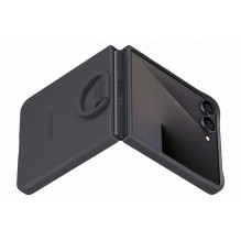 Telefono Dėklas - Samsung Galaxy Flip7 Žiedinis Silikoninis Juodas Telefono Dėklas - Samsung Galaxy Flip7 Žiedinis Silikoninis Juodas