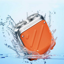 Elektrinis Skustuvas - Metz Traveller Skustuvas, 18 Peiliukų, 9 000 Aps. / Min., USB-C, Atsparus Vandeniui, Oranžinis Elektrinis Skustuvas - Metz Traveller Skustuvas, 18 Peiliukų, 9 000 Aps. / Min., USB-C, Atsparus Vandeniui, Oranžinis