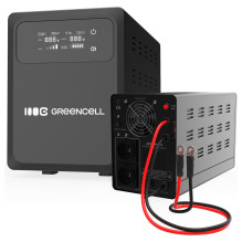 Green Cell UPSLPPC800 Uninterruptible Power Supply AVR UPS 1200VA 800W PowerCore 12 VDC with LCD Display Green Cell UPSLPPC800 Uninterruptible Power Supply AVR UPS 1200VA 800W PowerCore 12 VDC with LCD Display