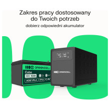 Green Cell UPSLPPC800 Uninterruptible Power Supply AVR UPS 1200VA 800W PowerCore 12 VDC with LCD Display Green Cell UPSLPPC800 Uninterruptible Power Supply AVR UPS 1200VA 800W PowerCore 12 VDC with LCD Display