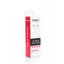 USB-C laidas - SEEK TOTI USB-C į USB-C 1 m 3 A, baltas