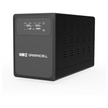 Green Cell UPSLPPC800 Uninterruptible Power Supply AVR UPS 1200VA 800W PowerCore 12 VDC with LCD Display Green Cell UPSLPPC800 Uninterruptible Power Supply AVR UPS 1200VA 800W PowerCore 12 VDC with LCD Display
