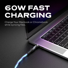 USB-C Kabelis - Statik PowerPivot Pro 1m Duomenų Perdavimo Ir Įkrovimo LED Juodas USB-C Kabelis - Statik PowerPivot Pro 1m Duomenų Perdavimo Ir Įkrovimo LED Juodas