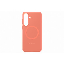 Telefono Dėklas - Samsung Galaxy S26 Plus Silikoninis Magnetinis Dėklas, Belaidis Įkrovimas, Koralo Raudona