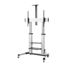Vitrininis vežimėlis, 60"-100", sidabrinis