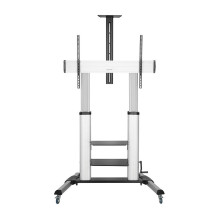 Vitrininis vežimėlis, 60"-100", sidabrinis