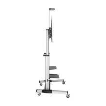 Vitrininis vežimėlis, 60"-100", sidabrinis