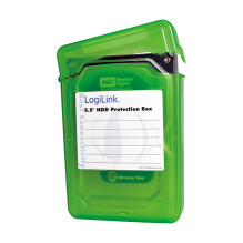 3,5 colio HDD apsauginė dėžutė 1 HDD, žalia 3,5 colio HDD apsauginė dėžutė 1 HDD, žalia
