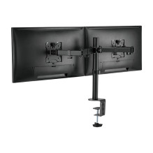 Dvigubo monitoriaus laikiklis, 17"-32", plienas, 360° VESA plokštė